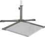 Merkloos Relaxdays parasolvoet, voor tegels van 40x40 cm, inklapbare kruisvoet, voor parasolstokken van 25-35 mm, grijs