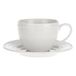 LA PORCELAINE BLANCHE - Lot de 6 tasses à café avec soucoupe Colline