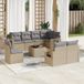 Maison Exclusive - Ensemble de meubles de jardin 9 pièces avec canapé et coussins, beige, en polyrotin