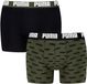 Puma 2P Everyday Aop Boxer Noir/Vert Coton Large Homme