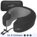 Best Life Coussin de nuque Avion - Coussin de voyage Voiture - Mousse à mémoire de forme - Noir
