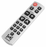 Merkloos Universele afstandsbediening afstandsbediening - Leerbaar - Grote toetsen - 190 x 47 mm - Voor senioren en kinderen
