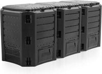 Système de compostage sans marque 1200 litres - 3 cuves - noir