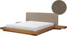 Beliani ZEN - Tweepersoonsbed - Lichtbruin/Taupe - 180 x 200 cm - MDF