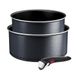 Tefal Ingenio Enjoy, 3 stuks, lichte steelpan, Light Tech-technologie, afneembare handgreep, titanium coating, L7239302
