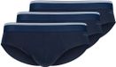 Skiny Brasil-Slips Cotton Multipack Set van 3 Blauw Effen Mannen XXL