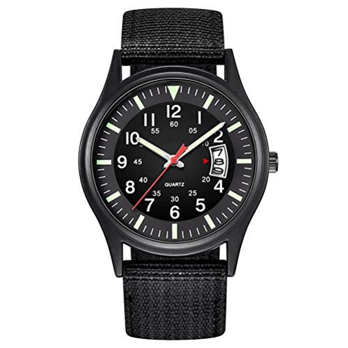Macabolo Herenhorloge - Legerhorloge - Tactisch Veld - Sport - Analoog - Waterdicht - Outdoor - Casual - Kwartshorloge voor Mannen - Zwart - Riemen