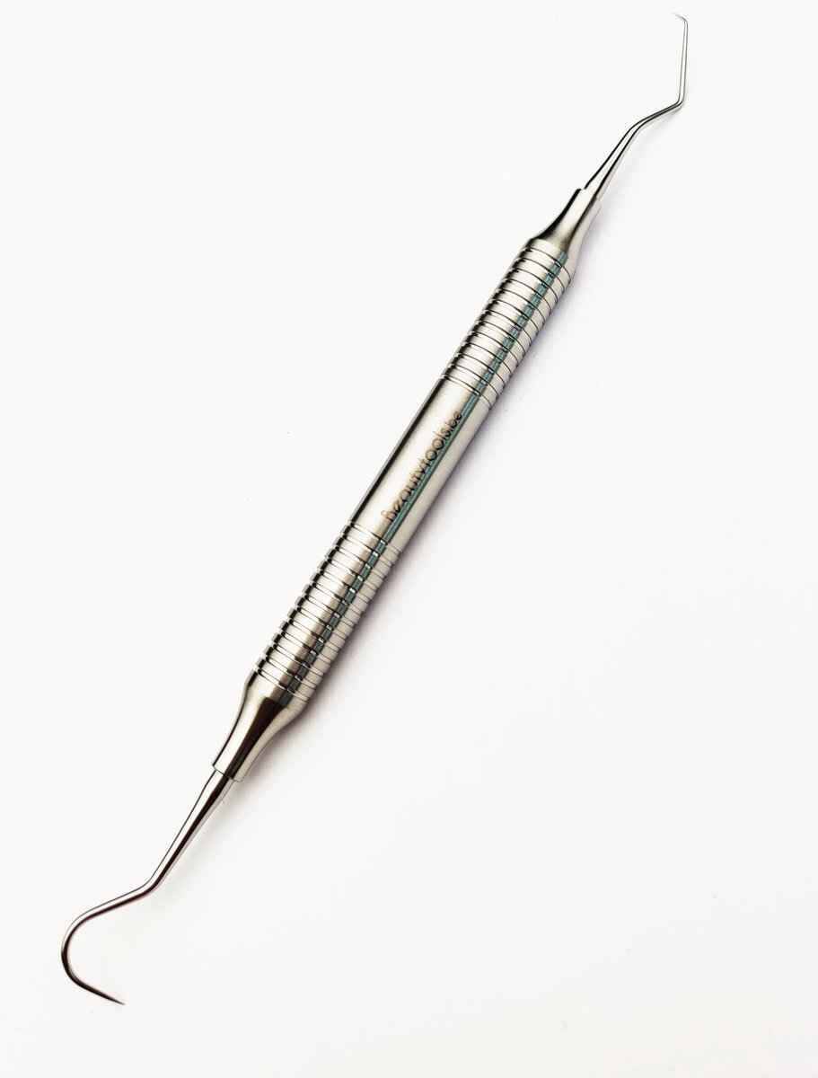 Beautytools.be Beautytools Tandsteenhaak/Tandsteenverwijderaar Holle Buis - (dubbel) Scherpe Punt (17.5 cm) - (DT-2434)