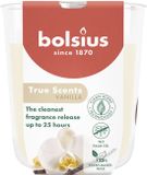 Bolsius 6 stuks geurglas vanille - vanilla geurkaarsen 80/73 (25 uur) True Scents