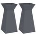 vidaXL Pilarenbak - 2 stuks - Antraciet - 35 x 35 x 73 cm - Metaal