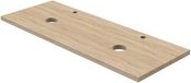 Tiger S-Line Wastafelblad - 119,8x45,2x2,5 cm - Licht Eiken - 2 Kraangaten