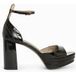 AllSaints Tia Escarpin Plateforme Noir Brillant Taille : 41