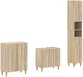 vidaXL 3-delige badkamerkast set DELFT Sonoma Eiken Bewerkt hout