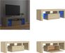 vidaXL Tv-meubel met LED-verlichting 120x35x40cm sonoma eikenkleurig