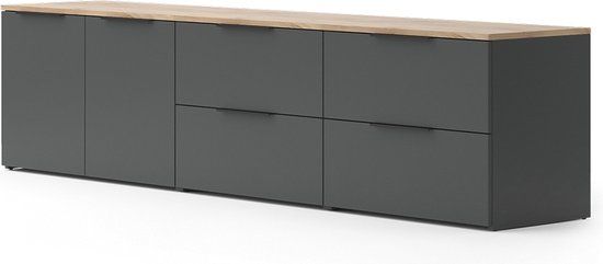 Vicco Wido Wandmeubel – 3 delen Antraciet