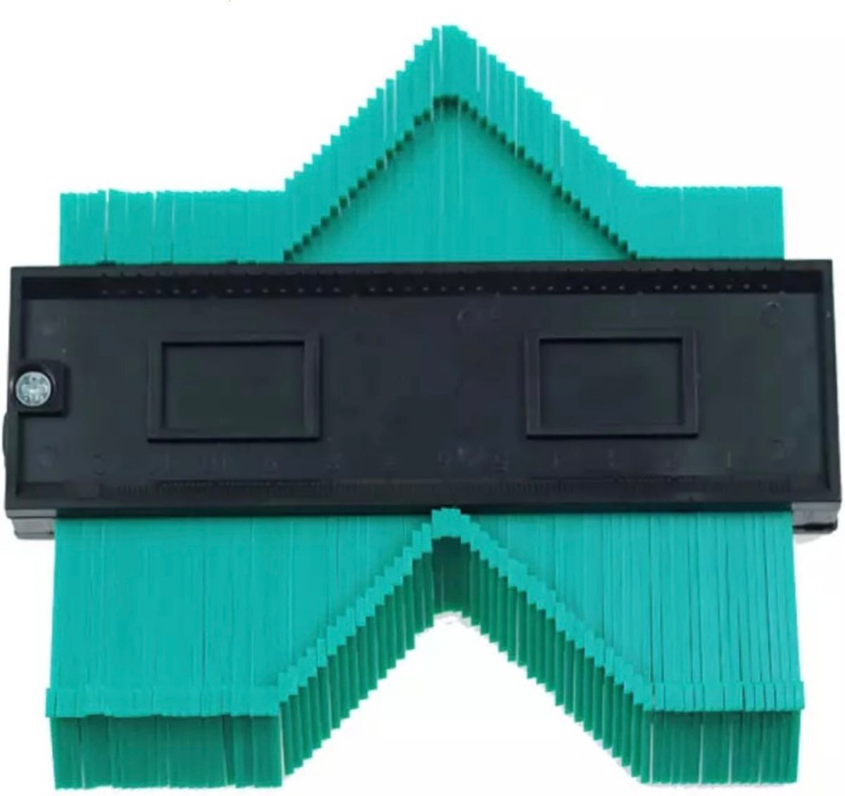 KimDo Aftekenhulp Set - Groen - 12,7 cm - Meethulp - profielaftaster - Contourmal - aftekenhulp laminaat - Geschikt voor DIY, Tapijt, Laminaat Legset en Tegelsticker