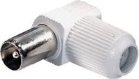 Benson Bellson Coax (IEC) schroef connector - Haakse uitvoering - 0.3 mm - Metaal/Kunststof