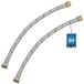 KOTARBAU® 2 Pièces - Tuyau de raccordement flexible 3/8"x3/8" - Tuyau de raccordement sanitaire 40 cm