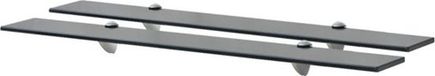 vidaXL Zwevende schappen 2 stuks 80x10 cm 8 mm glas
