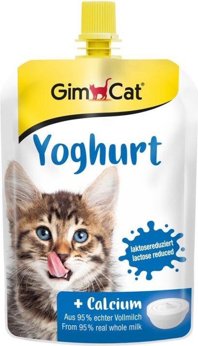 GimCat 8x Yoghurt Pouch voor Katten 150 gr