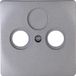 Kopp Afdekking antennestopcontact TV/RF, platina, 491943183, 2 uitgangen