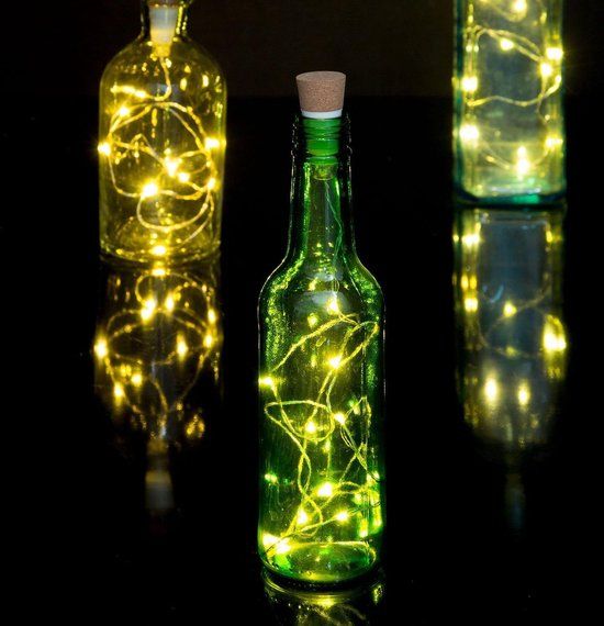 Suck UK Bottlelight - USB Fleslamp met lichtsnoer - Geel