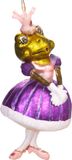 BRUBAKER Kikkerprinses - Met De Hand Beschilderde Kerstbal van Glas - Handgeblazen Kerstboomversieringen Figuren Grappige Decoratieve Hangers Boombal - 14 cm