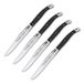 3 Claveles 1481 set 4 steakmessen, 11,5 cm, bistromes, roestvrij staal, zwart, 30 x 12