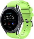Strap-it Bracelet de montre connectée en silicone - Convient pour Fossil Gen 5e - 44mm - Vert clair