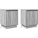 Table de chevet 2 pcs cabinet de chevet table de nuit gris 39 x 34,5 x 50 cm