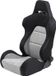 AutoStyle Sportstoel 'Eco Soft' - Zwart/Grijs - Dubbelzijdig verstelbare rugleuning - incl. sledes