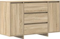 vidaXL Dressoir Sonoma Eiken 120 x 41 x 75 cm Bewerkt Hout