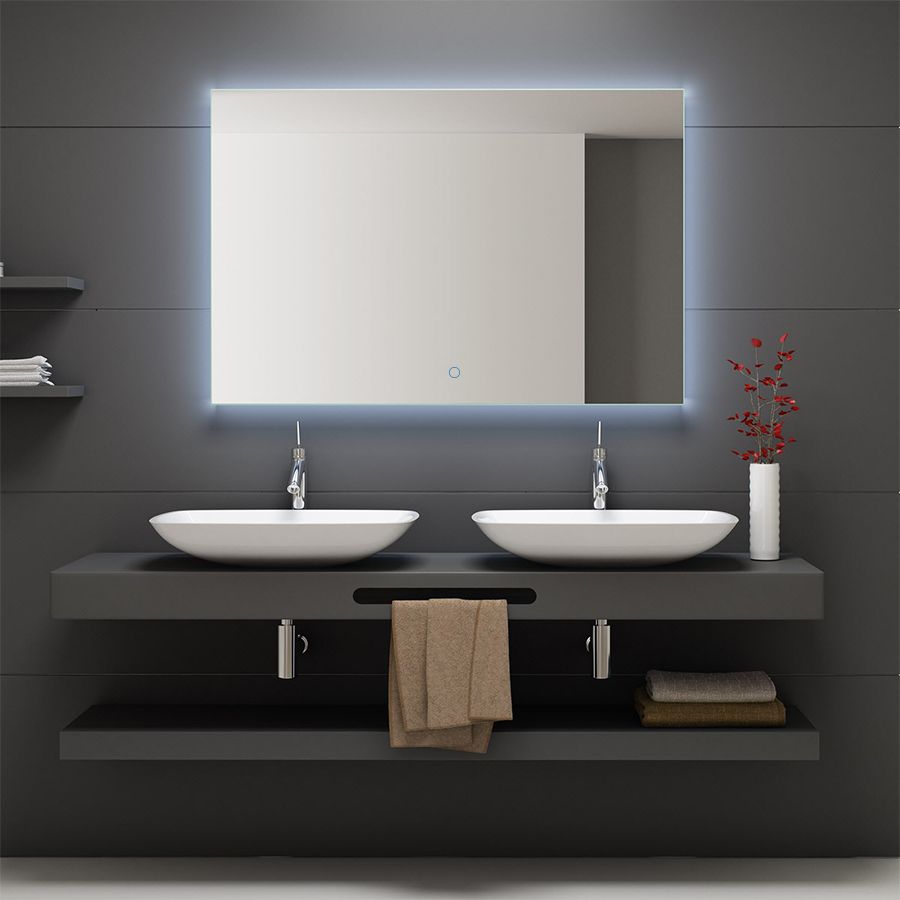 Badkamerplanet Badkamerspiegel rondom LED Verlichting Arezzo met Touch en Dimbaar in 3 Standen 80 cm