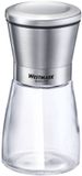 Westmark Moulin à herbes, avec broyeur en céramique, verre/céramique/acier inoxydable, acier inoxydable, transparent/argenté/noir, 63342260, 1 pièce