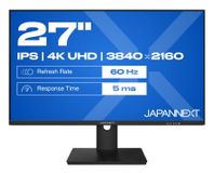 JAPANNEXT JN-IPS270UHD60F moniteur d'ordinateur 68,6 cm (27\") 3840 x 2160 Pixels 4K Ultra HD LED Noir