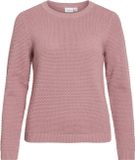 VILA Dames Gebreid Trui Gezellige Sweater Structuur Ontwerp met Ronde Hals VIDALO
