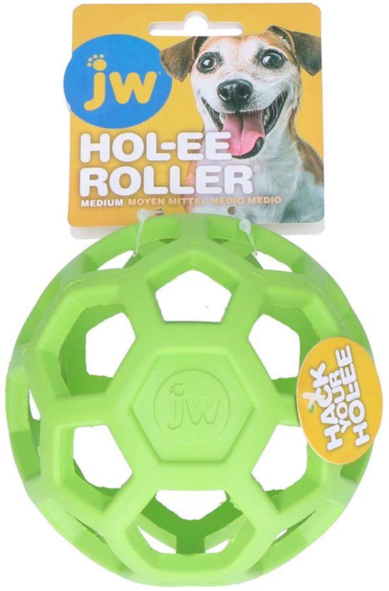 JW Pet JW HOL-EE ROLLER Hondenspeeltje - M - Blauw