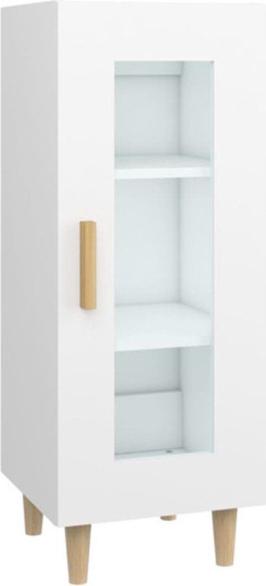vidaXL Dressoir 34,5x34x90 cm Bewerkt Hout Wit