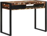 vidaXL Bureau 100x50x75 cm Massief Gerecycled Hout Meerkleurig