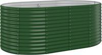 vidaXL Plantenbak - 175x100x68 cm - Gegalvaniseerd Staal - Groen