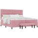 Maison Exclusive - Lit à ressorts avec tête de lit rose 200 x 200 cm velours