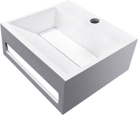 Wiesbaden Julia Fontein - Solid Surface - 30x28x12,5cm - Mat Wit