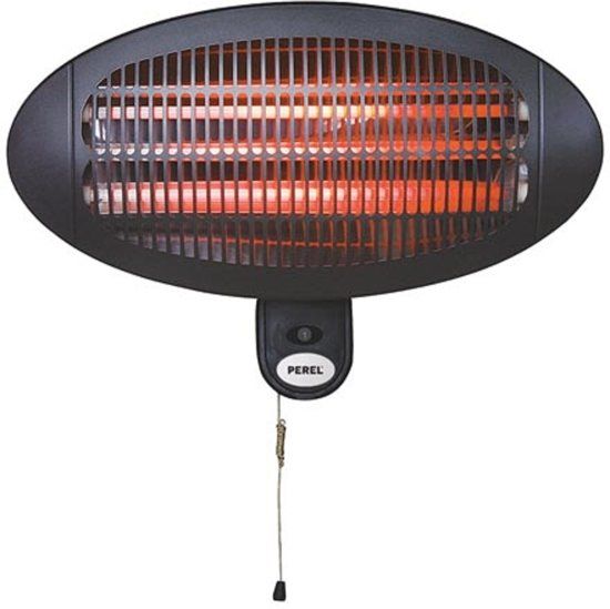 Perel PHW2000 Terrasverwarmer - 2000W - Zwart - Wandmontage