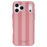 Kate Spade New York iPhone 17 Pro Max Hoesje - Compatibel met MagSafe - Designer Telefoonhoes - Streep Rose Coral