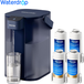 Waterdrop Carafe filtrante électrique instantanée, 3,5 L filtre à eau 3 mois, système d'eau potable d'extérieur, réduit le chlore, le plomb, le mercure, le PFAS, le PFOA/PFOS, bleu (avec filtres 4 litres)