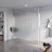 Fortifura Galeria Douchecabine Vrijstaand - 180x200cm - helder geribbeld - antikalk - 8mm veiligheidsglas - 2 zijwanden 40cm - wandsteunen en hoekprofielen - wit mat