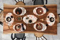 Merkloos Ovale Placemats - Rozen - Bloemen - Vinyl - 10 stuks