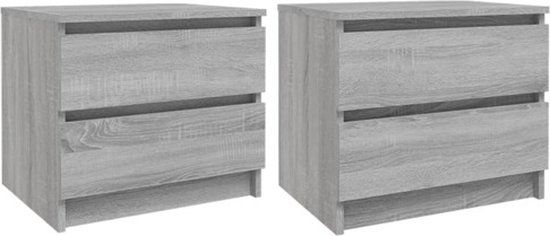 VidaXL Nachtkastjes 2 stuks, Eiken, 50x39x43,5 cm