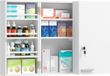 Homcom Medicijnkast-MDF, metaal-53L x 20B x 53H cm-wit
