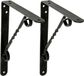 AMIG Plankdrager/steun/beugel Decoratief - 2x - metaal - zwart - H200 x B150 mm - Tot 110 kg